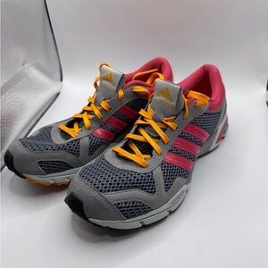 Adidas Marathon 10 mi Running Shoes, #G24321, Grey/Pink/Orange, Women's US 9